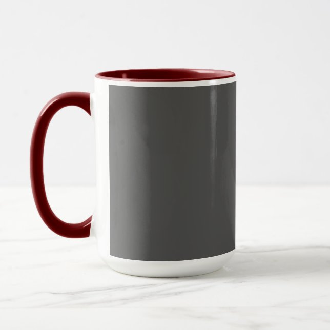 Caneca Crie seu próprio design personalizado cinza escuro (Esquerda)