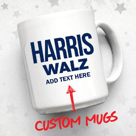 Caneca Crie seu próprio Harris Walz 2024