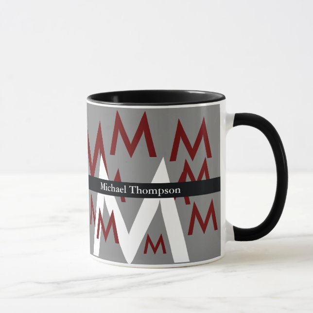 Caneca crie seu próprio padrão inicial/de letra (Direita)