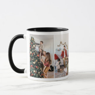 Caneca Crie Seu Próprio Personalizado de 4 Fotos Família