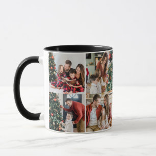 Caneca Crie Seu Próprio Personalizado de 6 Fotos Família