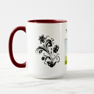 Caneca Crie seu próprio texto de modelo personalizado