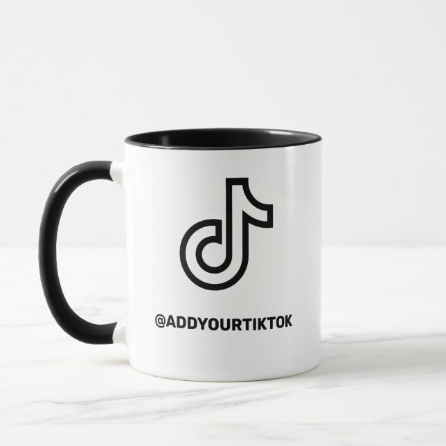 Caneca Crie seu próprio TikTok Mug personalizado (Esquerda)