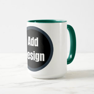 Caneca Crie sua própria cinza escura azul personalizada