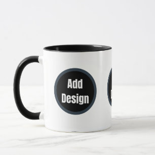 Caneca Crie sua própria cinza escura azul personalizada