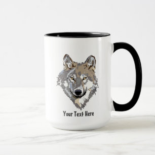 Caneca Crie Sua Própria Cinza Wolf Combo Coffee Mug