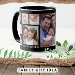 Caneca Crie Sua Própria Colagem de Fotografias Da Família<br><div class="desc">Uma caneca de colagem fotográfica única para personalizar com 13 fotografias. Adicione seu nome de família,  ano para torná-lo exclusivo. A citação 'família é tudo' faz dele um presente especial para feriados e ocasiões especiais.</div>