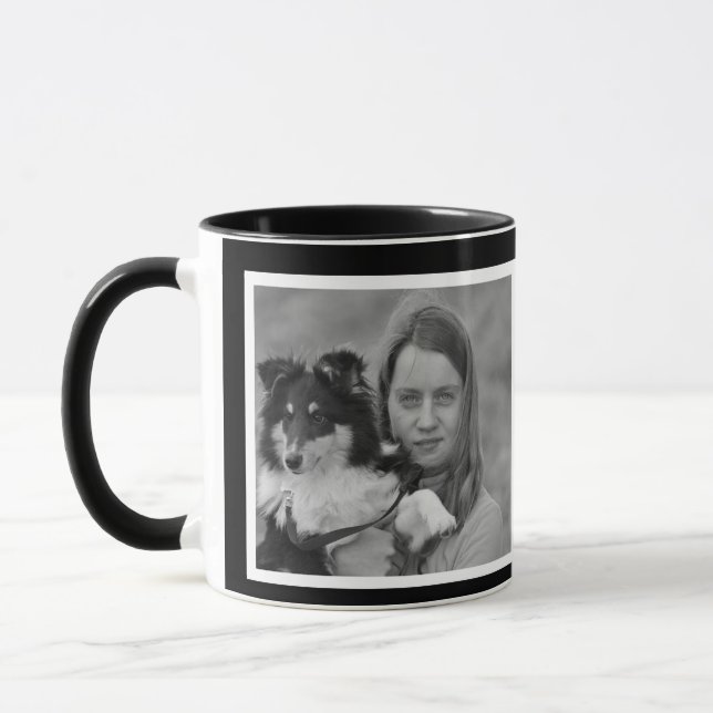 Caneca crie sua própria colagem de fotos moderna 2 (Esquerda)