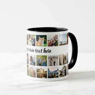 Caneca Crie sua própria colagem de fotos personalizada