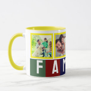 Caneca Crie sua própria coleção de fotos da família moder