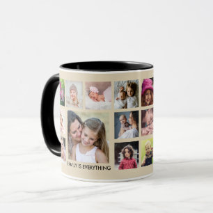 Caneca Crie Sua Própria Cotação De Colagem De Fotos Da Fa