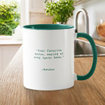 Caneca Crie sua própria cotação personalizada<br><div class="desc">Crie sua própria caneca de café personalizada. Apresenta uma tipografia personalizável minimalista de máquina de escrever.</div>