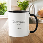Caneca Crie sua própria cotação personalizada<br><div class="desc">Crie sua própria caneca de café personalizada. Apresenta tipografia moderna minimalista personalizada.</div>