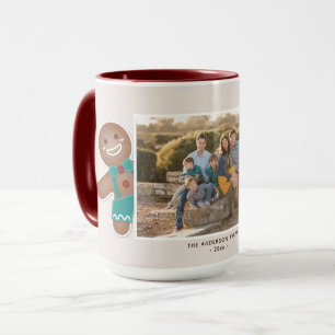Caneca Crie Sua Própria Foto De Natal Da Família Gingerca