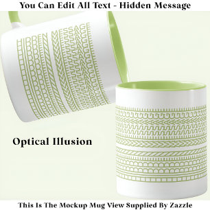 Caneca Crie sua própria mensagem oculta curta personaliza