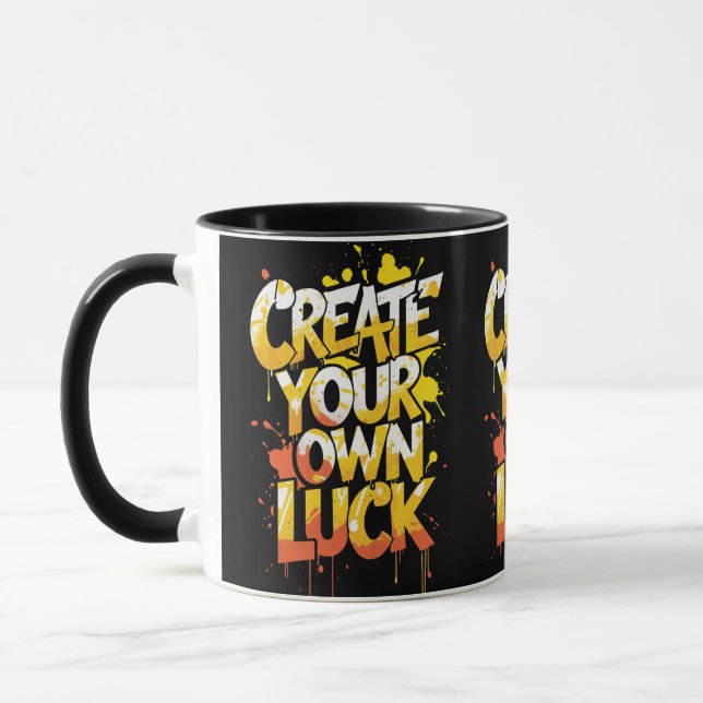 Caneca Crie sua própria sorte - Motivacional (Esquerda)