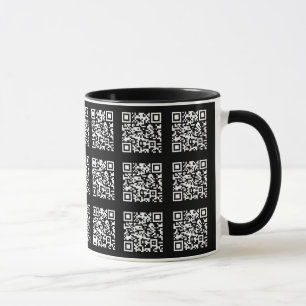 Caneca Crie um padrão de código QR em mosaico Cor editá