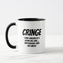 CRINGE – Eu ri falsamente de uma piada no Zoom…