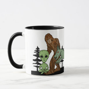 Caneca Criptid, OVNI, Pé Grande, Chupacabra, Alienígena