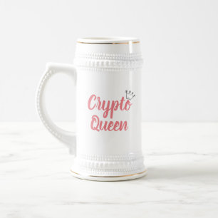 Caneca cripto da senhora Cryptocurrency Coroa $ do