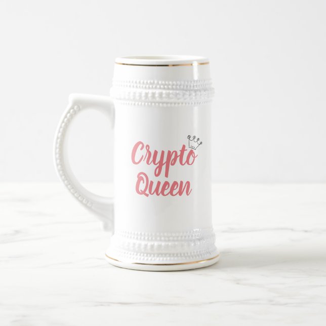 Caneca cripto da senhora Cryptocurrency Coroa $ do (Esquerda)
