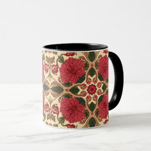 Caneca Crisântemos Florais Art Nouveau de William Morris