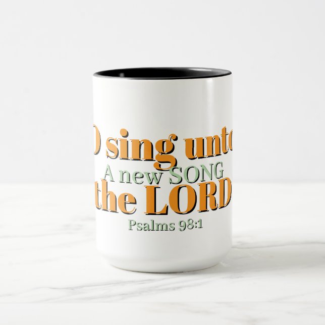 Caneca cristã Cantai ao SENHOR (Centro)