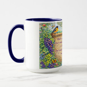 Caneca Cristã com Versículo Floral Presente
