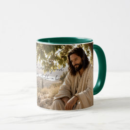 Caneca Cristã Jesus Pacífico sob a Figueira