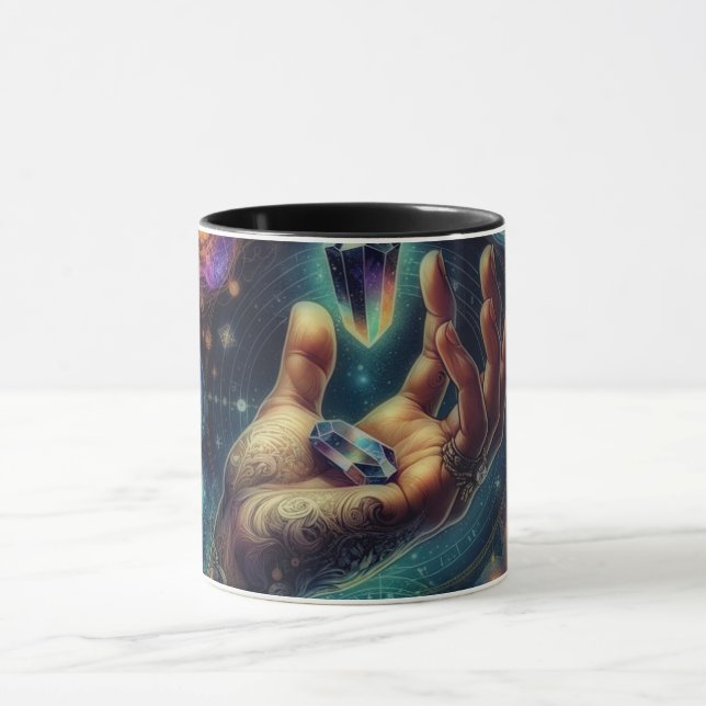 Caneca Cristal Celestial no Espaço da Galáxia Palma (Centro)