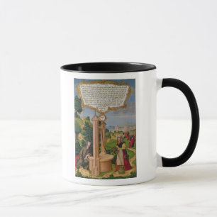 Caneca Cristo e a mulher de Samaria no poço de Jacob