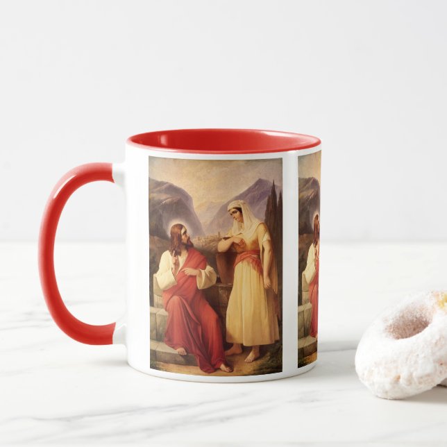 Caneca Cristo e samaritano por Christian Schleisner (Com Donut)