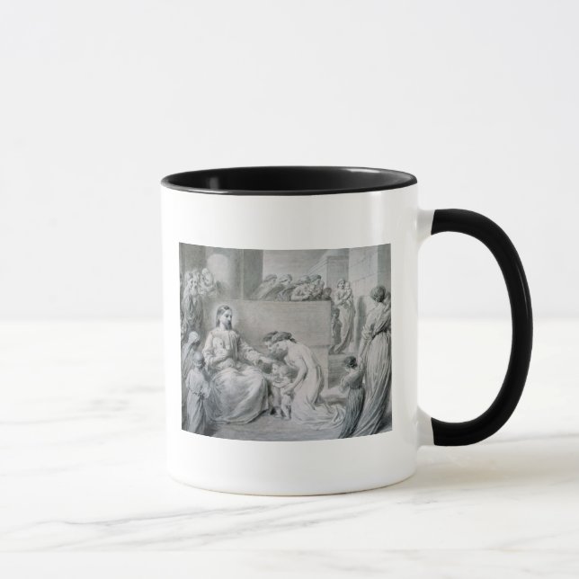 Caneca Cristo que abençoa crianças pequenas (Direita)