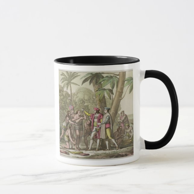 Caneca Cristóvão Colombo (1451-1506) com Ameri nativo (Direita)