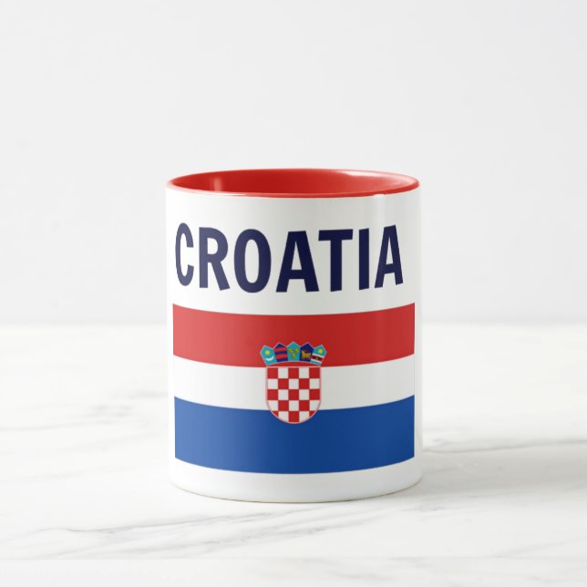 Caneca Croácia - Bandeira da Croácia (Centro)