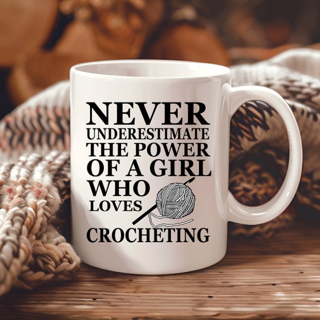 Caneca Crochet engraçado cita presente de crochê (Criador carregado)