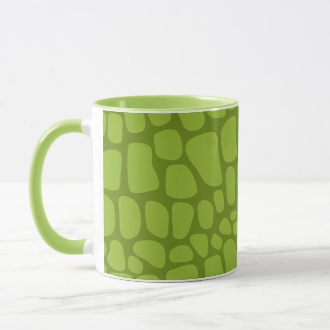 Caneca Crocodilo Verde Stripes Pele selvagem Pele animal (Esquerda)