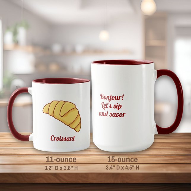 Caneca Croissant Coffee Mug (Criador carregado)