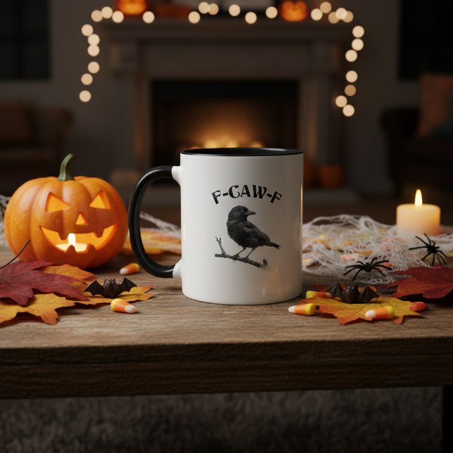 Caneca Crow F-CAW-F Halloween (Criador carregado)