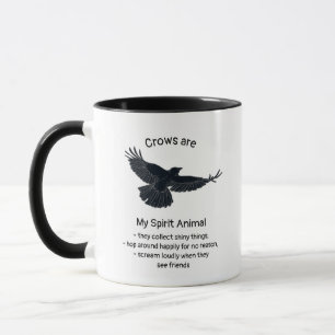 Caneca Crows Bird Spirit Humor Quote Totem
