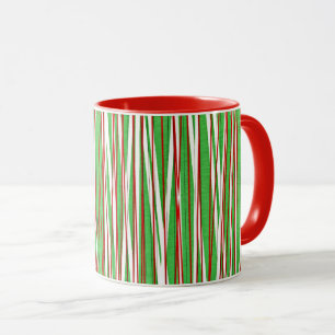 Caneca Cruz de Natal, vermelha e verde