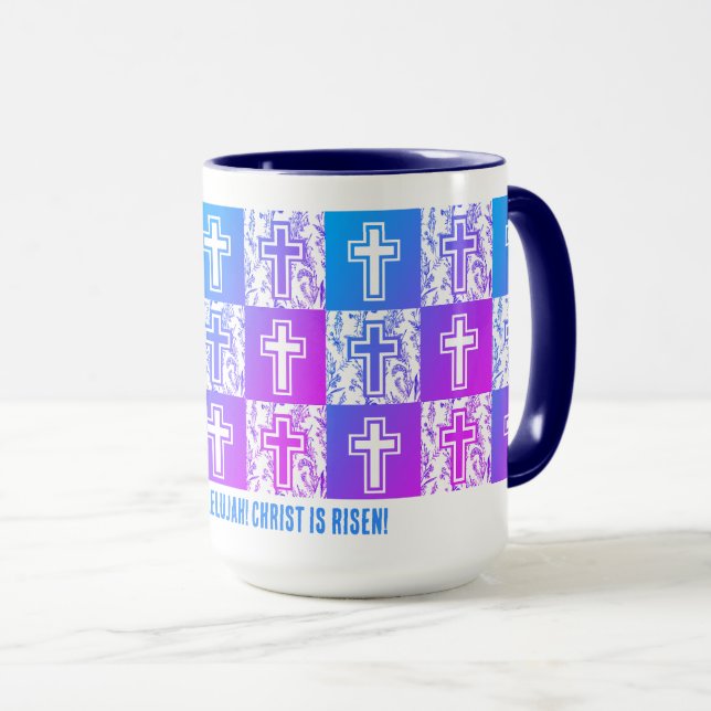Caneca Cruz de Páscoa Cristã (Frente Esquerda)