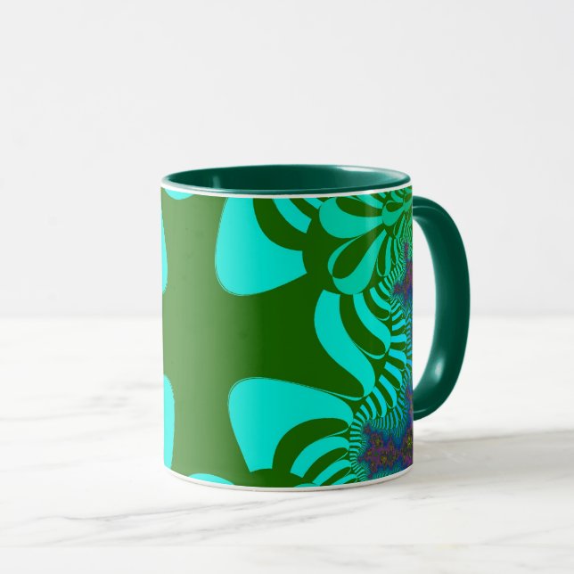Caneca Cruz Verde Arco-Íris (Frente Esquerda)