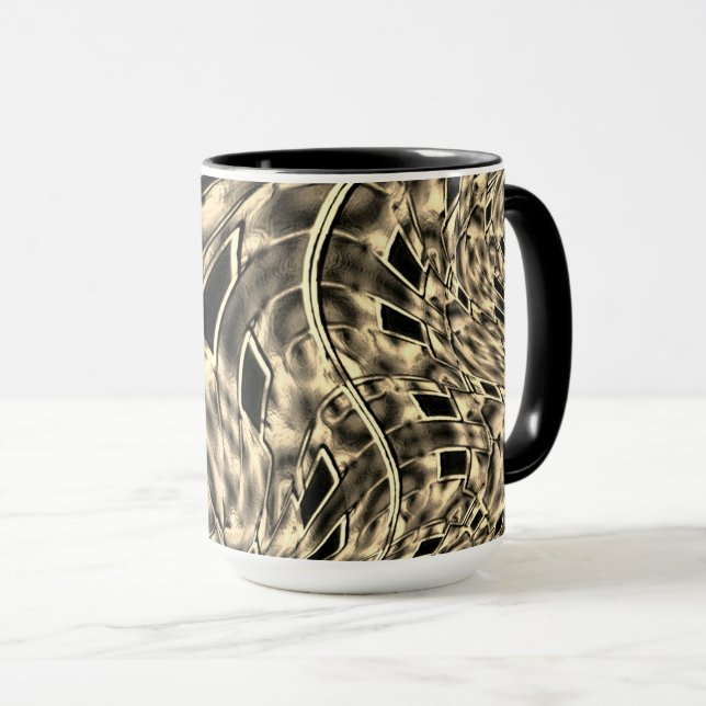 Caneca Cruzado com uma forte sombra de bege, espelho (Frente Esquerda)