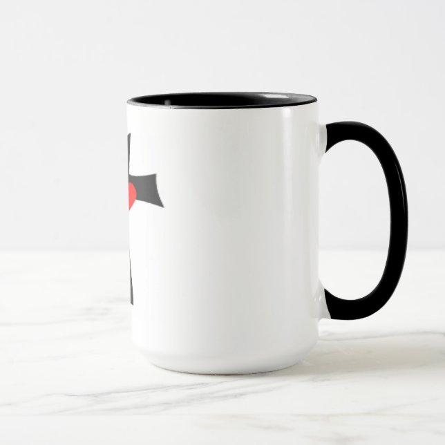CANECA CRUZAMENTO COM CORAÇÃO VERMELHA (Direita)
