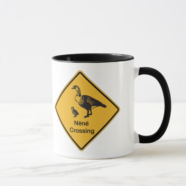 Caneca Cruzamento de Nene, sinal de aviso do tráfego, (Direita)