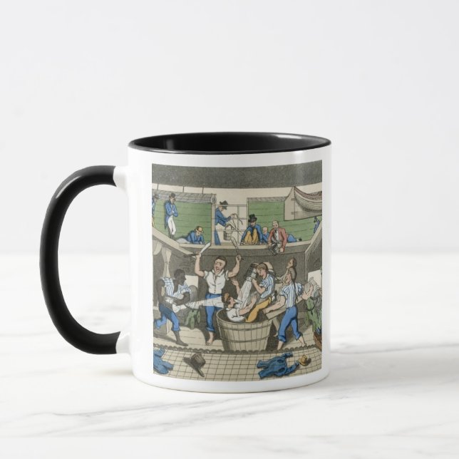 Caneca Cruzando a linha, placa 'das aventuras de J (Esquerda)