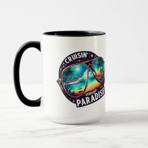 Caneca Cruzando pelo Paraíso: Víblias de Escape Tropicais