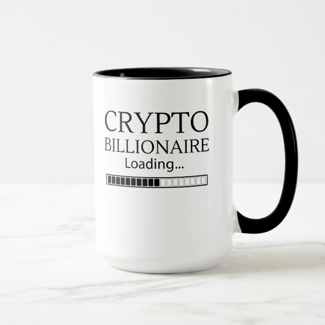 Caneca Crypto billionaire loading funny online trading (Direita)