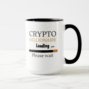Caneca Crypto Millionaire Loading engraçado trading nft